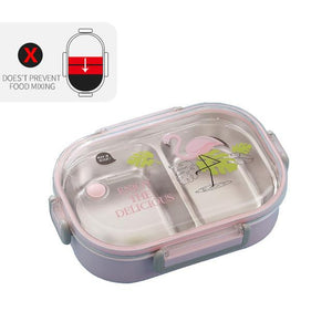 WORTHBUY Japanese Lunch Box With Compartment 304 Stainless Steel Bento Box For Kids School Food Container Leak-proof Food Box