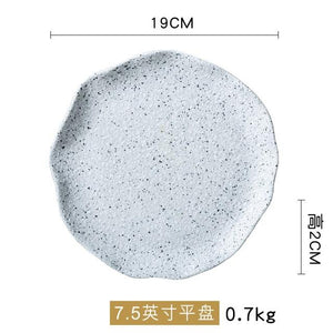 Stone Dinnerware Dinner Plates and Bowls Set Stoneware Rice Soup Salad Ramen Noodle Bowl Fish Plate loza Ceramic Crockery louça