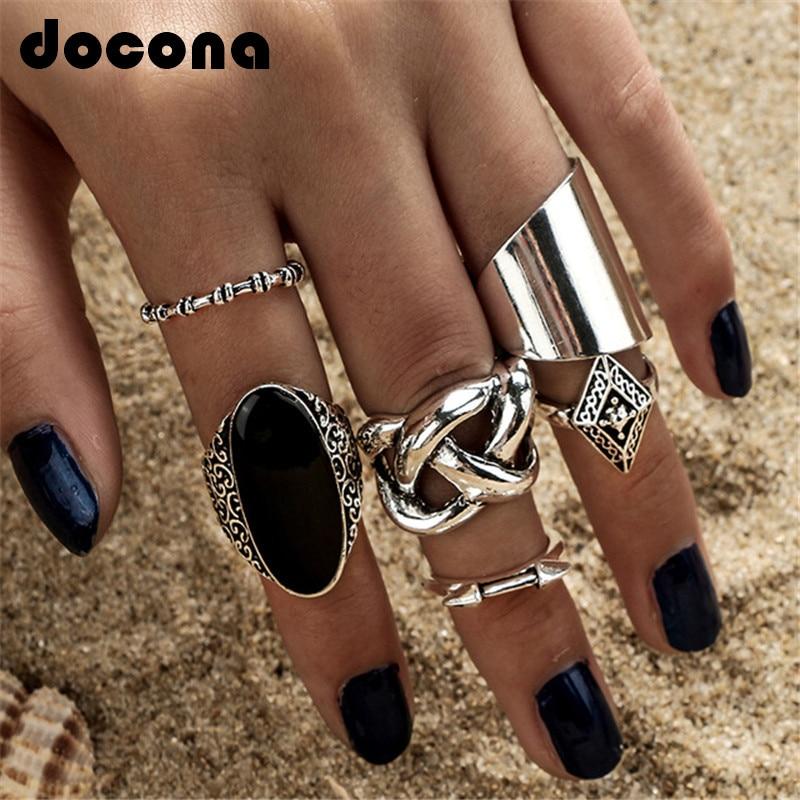 5pcs/Set High Quality Style Rings Set Classic Shape Pattern