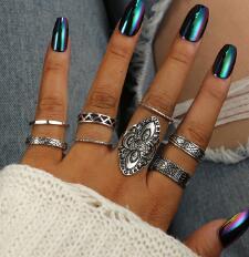 5pcs/Set High Quality Style Rings Set Classic Shape Pattern