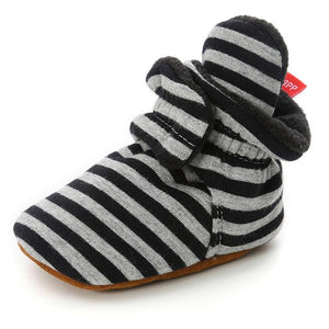 Newborn Baby Socks Shoes Boy Girl Star Toddler First Walkers Booties Cotton Comfort Soft Anti-slip Warm Infant Crib Shoes