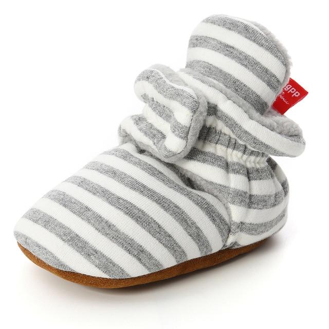 Newborn Baby Socks Shoes Boy Girl Star Toddler First Walkers Booties Cotton Comfort Soft Anti-slip Warm Infant Crib Shoes