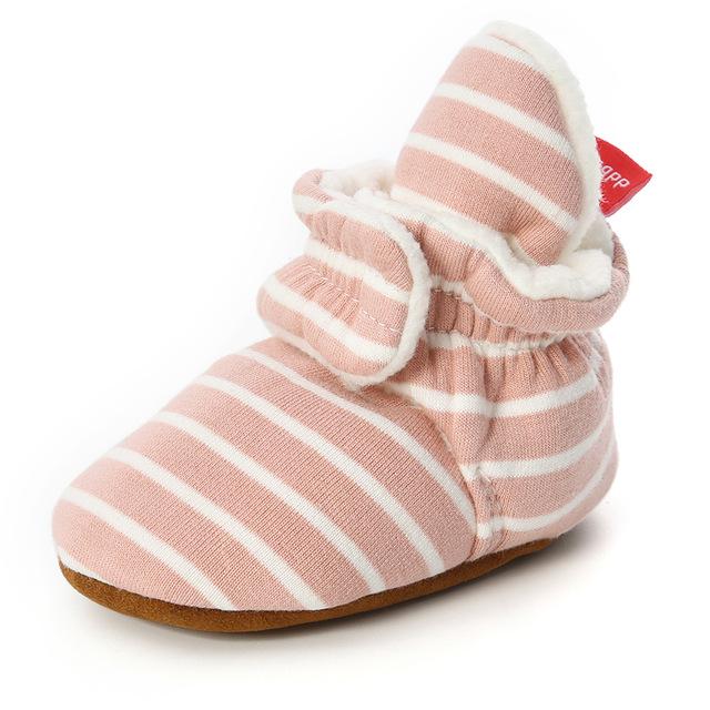 Newborn Baby Socks Shoes Boy Girl Star Toddler First Walkers Booties Cotton Comfort Soft Anti-slip Warm Infant Crib Shoes