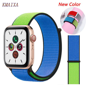 Strap for Apple Watch 5 band correa apple watch 42mm 44mm 38 mm 40mm iwatch series 5 4 3 2 nylon pulseira bracelet watchband 44