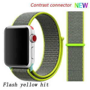 Strap for Apple Watch 5 band correa apple watch 42mm 44mm 38 mm 40mm iwatch series 5 4 3 2 nylon pulseira bracelet watchband 44