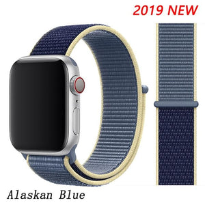 Strap for Apple Watch 5 band correa apple watch 42mm 44mm 38 mm 40mm iwatch series 5 4 3 2 nylon pulseira bracelet watchband 44