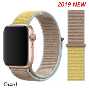 Strap for Apple Watch 5 band correa apple watch 42mm 44mm 38 mm 40mm iwatch series 5 4 3 2 nylon pulseira bracelet watchband 44