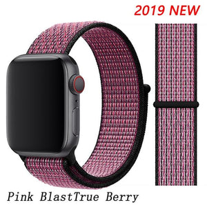 Strap for Apple Watch 5 band correa apple watch 42mm 44mm 38 mm 40mm iwatch series 5 4 3 2 nylon pulseira bracelet watchband 44