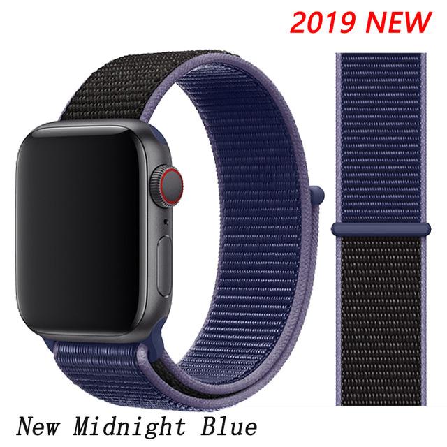 Strap for Apple Watch 5 band correa apple watch 42mm 44mm 38 mm 40mm iwatch series 5 4 3 2 nylon pulseira bracelet watchband 44