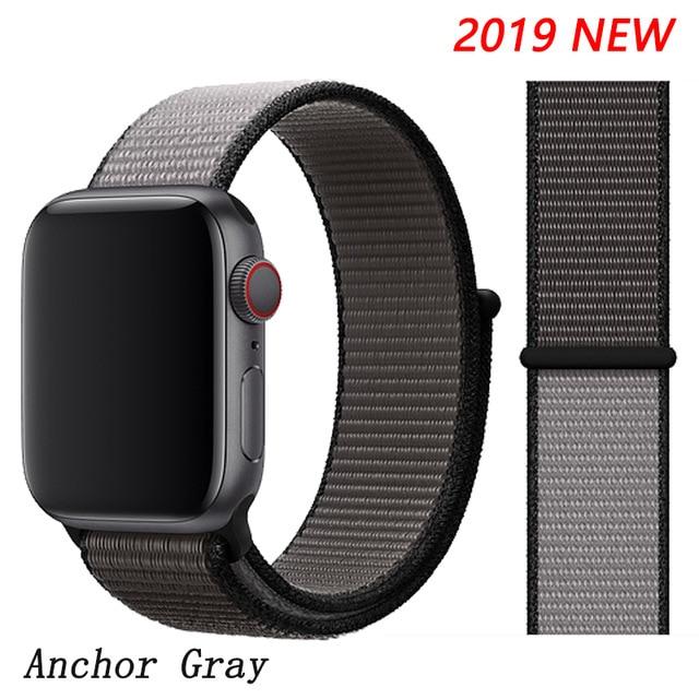 Strap for Apple Watch 5 band correa apple watch 42mm 44mm 38 mm 40mm iwatch series 5 4 3 2 nylon pulseira bracelet watchband 44