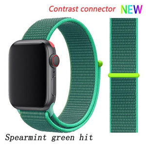 Strap for Apple Watch 5 band correa apple watch 42mm 44mm 38 mm 40mm iwatch series 5 4 3 2 nylon pulseira bracelet watchband 44