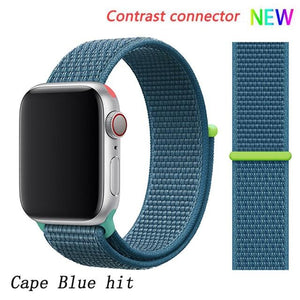 Strap for Apple Watch 5 band correa apple watch 42mm 44mm 38 mm 40mm iwatch series 5 4 3 2 nylon pulseira bracelet watchband 44