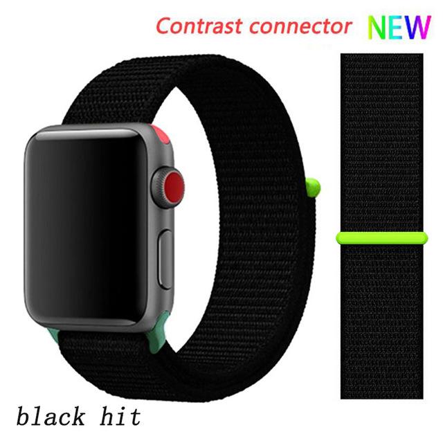 Strap for Apple Watch 5 band correa apple watch 42mm 44mm 38 mm 40mm iwatch series 5 4 3 2 nylon pulseira bracelet watchband 44