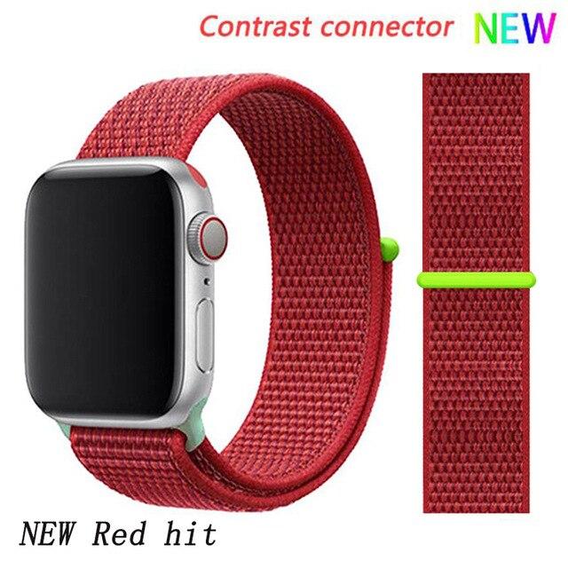 Strap for Apple Watch 5 band correa apple watch 42mm 44mm 38 mm 40mm iwatch series 5 4 3 2 nylon pulseira bracelet watchband 44