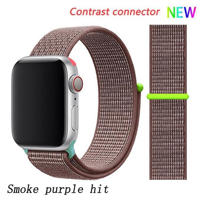 Strap for Apple Watch 5 band correa apple watch 42mm 44mm 38 mm 40mm iwatch series 5 4 3 2 nylon pulseira bracelet watchband 44