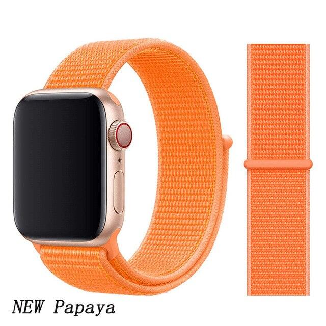 Strap for Apple Watch 5 band correa apple watch 42mm 44mm 38 mm 40mm iwatch series 5 4 3 2 nylon pulseira bracelet watchband 44