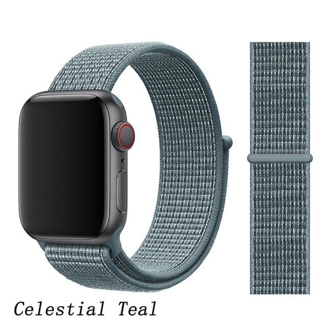 Strap for Apple Watch 5 band correa apple watch 42mm 44mm 38 mm 40mm iwatch series 5 4 3 2 nylon pulseira bracelet watchband 44