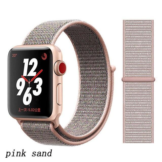 Strap for Apple Watch 5 band correa apple watch 42mm 44mm 38 mm 40mm iwatch series 5 4 3 2 nylon pulseira bracelet watchband 44