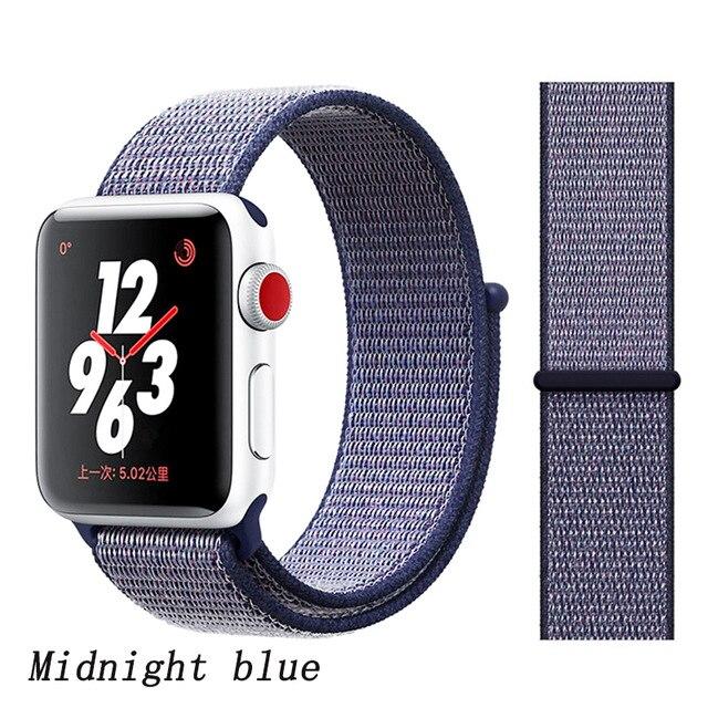 Strap for Apple Watch 5 band correa apple watch 42mm 44mm 38 mm 40mm iwatch series 5 4 3 2 nylon pulseira bracelet watchband 44