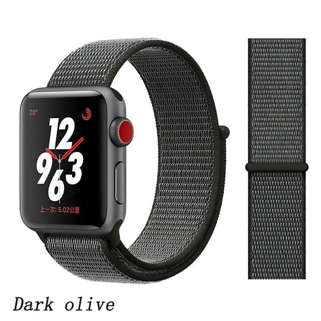 Strap for Apple Watch 5 band correa apple watch 42mm 44mm 38 mm 40mm iwatch series 5 4 3 2 nylon pulseira bracelet watchband 44