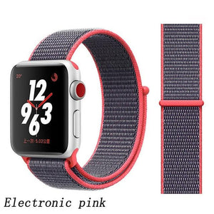 Strap for Apple Watch 5 band correa apple watch 42mm 44mm 38 mm 40mm iwatch series 5 4 3 2 nylon pulseira bracelet watchband 44