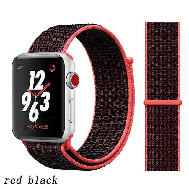 Strap for Apple Watch 5 band correa apple watch 42mm 44mm 38 mm 40mm iwatch series 5 4 3 2 nylon pulseira bracelet watchband 44