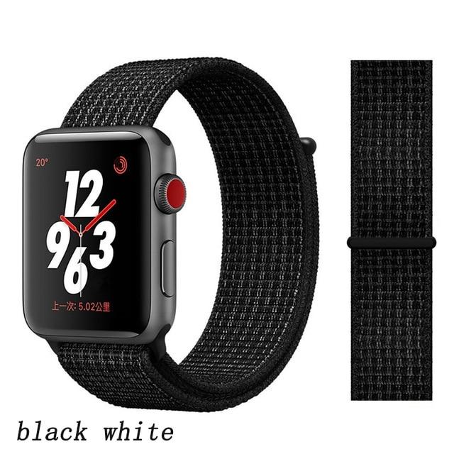 Strap for Apple Watch 5 band correa apple watch 42mm 44mm 38 mm 40mm iwatch series 5 4 3 2 nylon pulseira bracelet watchband 44