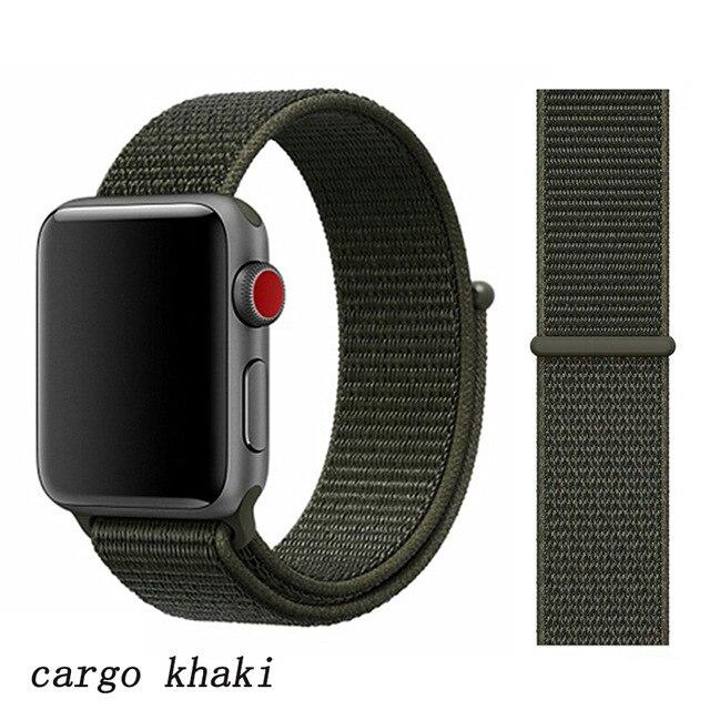 Strap for Apple Watch 5 band correa apple watch 42mm 44mm 38 mm 40mm iwatch series 5 4 3 2 nylon pulseira bracelet watchband 44