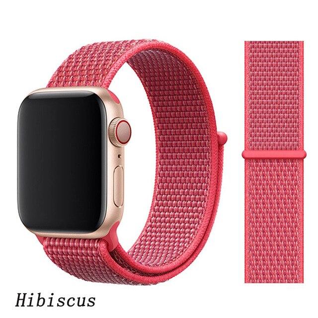 Strap for Apple Watch 5 band correa apple watch 42mm 44mm 38 mm 40mm iwatch series 5 4 3 2 nylon pulseira bracelet watchband 44