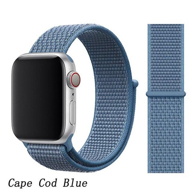 Strap for Apple Watch 5 band correa apple watch 42mm 44mm 38 mm 40mm iwatch series 5 4 3 2 nylon pulseira bracelet watchband 44