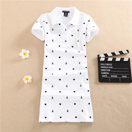 New Polo 2020 Floral Print Party Elegant Dress T Shirt Summer Mini Women Slim Casual Cotton Robe Ete Femme Tshirt Short Vestidos