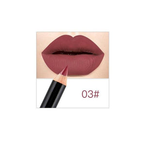 Matte Lip Liner Lipstick Pen Fashion Long Lasting Pigments Waterproof No Blooming Beauty Makeup Tool Pencil Color Optional TSLM2