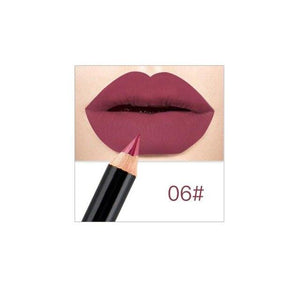 Matte Lip Liner Lipstick Pen Fashion Long Lasting Pigments Waterproof No Blooming Beauty Makeup Tool Pencil Color Optional TSLM2