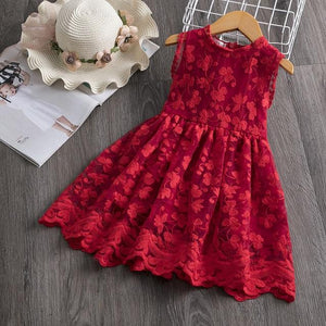 Girls Dresses Fashion Girl Dress Lace Floral Design Baby Girls Dress