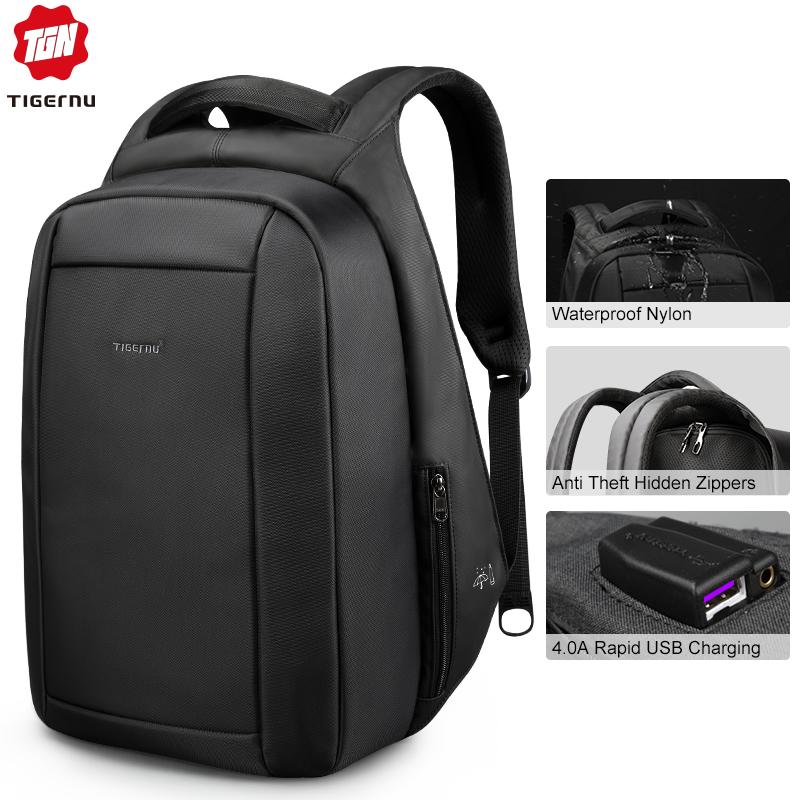 Tigernu Hidden Anti theft Zipper 15.6 inch Men School Laptop Backpacks