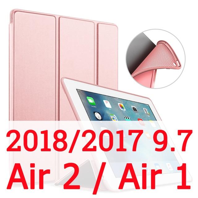 For iPad Air 2 Air 1 Case 2018 9.7 10.2 2019 Funda Silicone Soft Back Pu Leather Smart Case for iPad 6th 7th generation Case