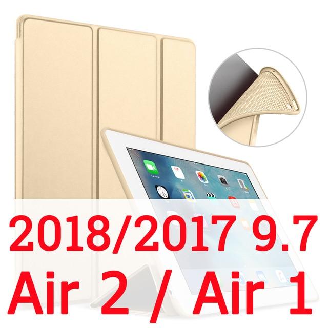 For iPad Air 2 Air 1 Case 2018 9.7 10.2 2019 Funda Silicone Soft Back Pu Leather Smart Case for iPad 6th 7th generation Case