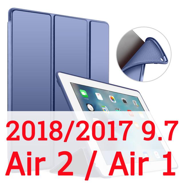 For iPad Air 2 Air 1 Case 2018 9.7 10.2 2019 Funda Silicone Soft Back Pu Leather Smart Case for iPad 6th 7th generation Case