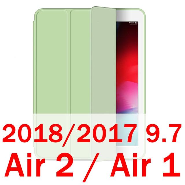 For iPad Air 2 Air 1 Case 2018 9.7 10.2 2019 Funda Silicone Soft Back Pu Leather Smart Case for iPad 6th 7th generation Case