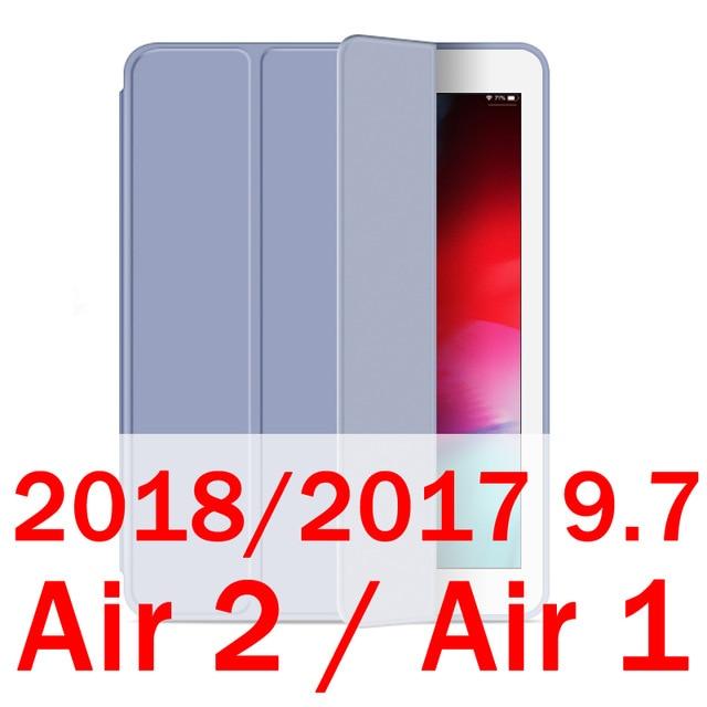 For iPad Air 2 Air 1 Case 2018 9.7 10.2 2019 Funda Silicone Soft Back Pu Leather Smart Case for iPad 6th 7th generation Case