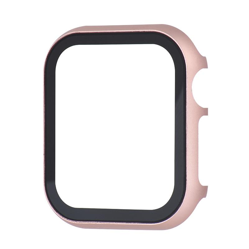 Tempered film Cover case For Apple Watch Series 4 3 2 1 band case 42mm 38m 40mm 44mm Slim Aluminum case Protector for iWatch 4