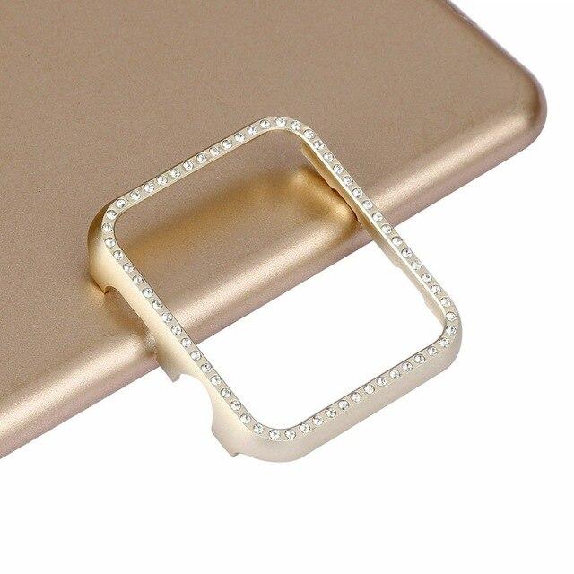 Bling Diamond Bumper Case For Apple Watch Cover Series 5 4 3 2 1 38mm 42mm 40mm 44mm Case For iWatch Aluminum Metal Cover