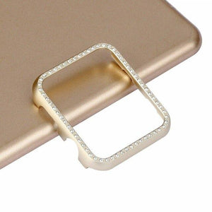 Bling Diamond Bumper Case For Apple Watch Cover Series 5 4 3 2 1 38mm 42mm 40mm 44mm Case For iWatch Aluminum Metal Cover