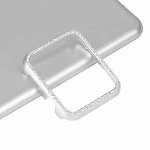 Bling Diamond Bumper Case For Apple Watch Cover Series 5 4 3 2 1 38mm 42mm 40mm 44mm Case For iWatch Aluminum Metal Cover