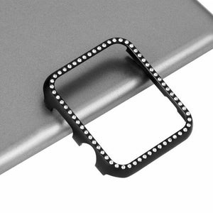 Bling Diamond Bumper Case For Apple Watch Cover Series 5 4 3 2 1 38mm 42mm 40mm 44mm Case For iWatch Aluminum Metal Cover