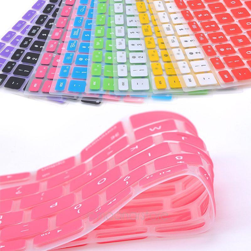 Silicone Keyboard Cover Protector Skin for Apple Macbook Pro MAC 13 15 Air 13 Soft keyboard stickers 9 Colors #5