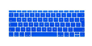 HRH EU/UK English Silicone Keyboard Cover Skin for Mac New Pro 13" A1708 (2016 Version No Touch Bar) and for Macbook 12" A1534