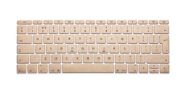 HRH EU/UK English Silicone Keyboard Cover Skin for Mac New Pro 13" A1708 (2016 Version No Touch Bar) and for Macbook 12" A1534