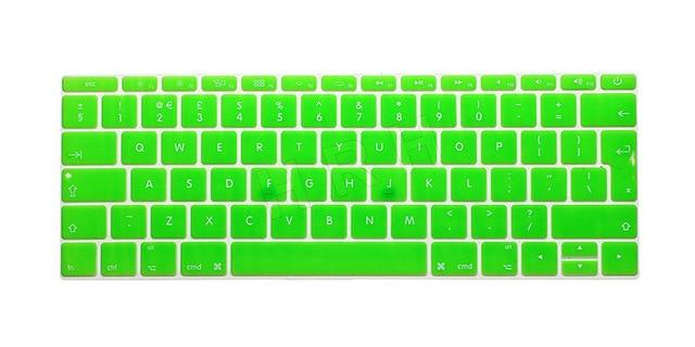 HRH EU/UK English Silicone Keyboard Cover Skin for Mac New Pro 13" A1708 (2016 Version No Touch Bar) and for Macbook 12" A1534
