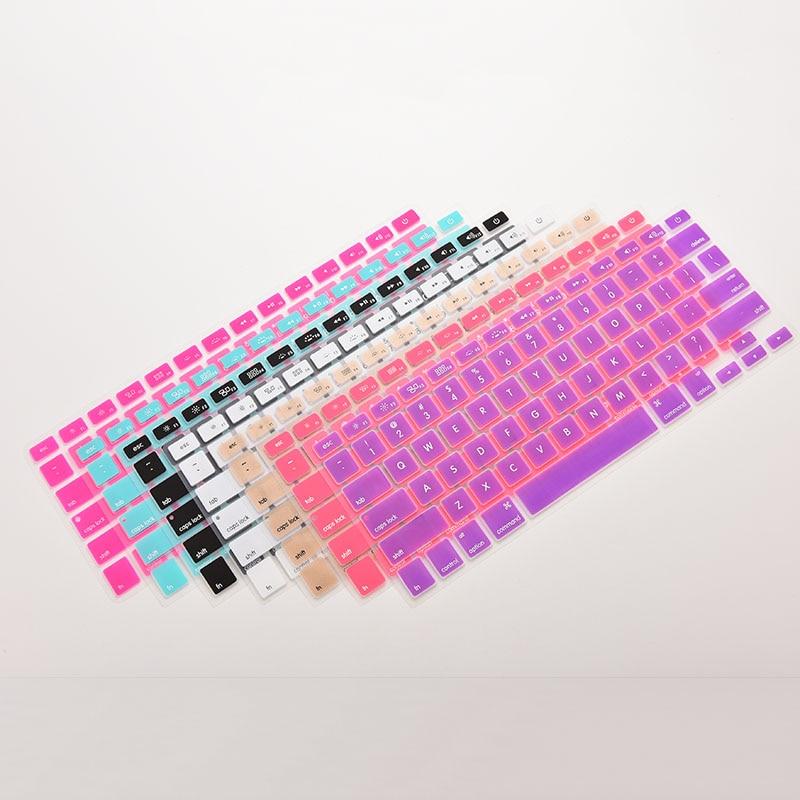 7 Candy Colors Silicone Keyboard Skin Cover For Apple Macbook Pro MAC 13 15 17 28.7cm x 11.9cm free shipping